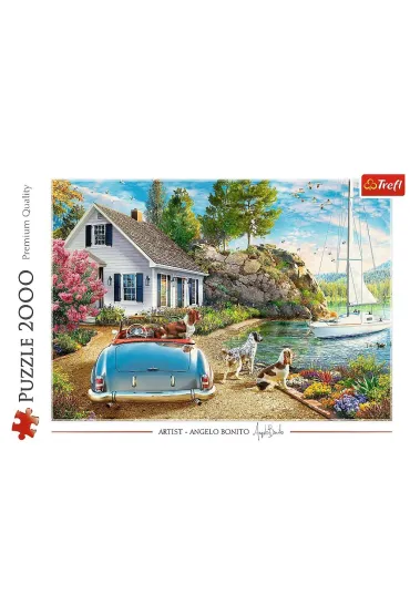 Puzzle 2000 el. Wakacyjna przysta� Trefl