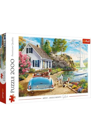 Puzzle 2000 el. Wakacyjna przysta� Trefl