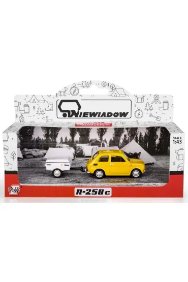 Fiat 126p + przyczepa Niewiad�w Kr�tka ��ty Daffi