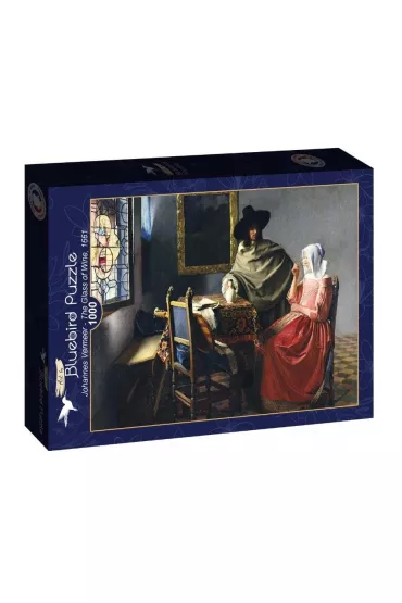 Puzzle 1000 el. Kieliszek wina, Vermeer Bluebird Puzzle
