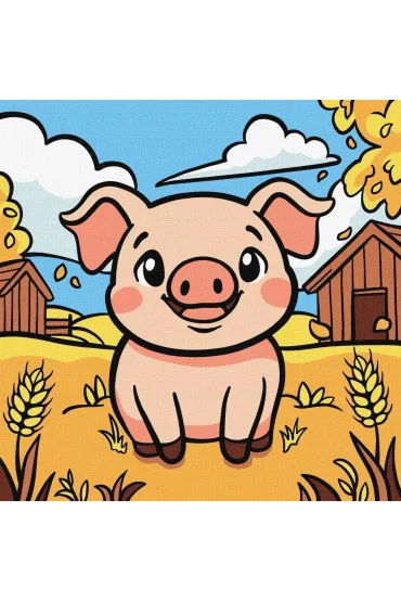 Malowanie po numerach - Fajny prosiaczek Kids Ideyka
