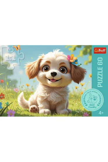 Puzzle 60 el. Szczeniaczkiem by�! Trefl