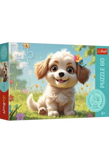 Puzzle 60 el. Szczeniaczkiem by�! Trefl