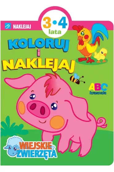 Koloruj i naklejaj. Wiejskie zwierz�ta