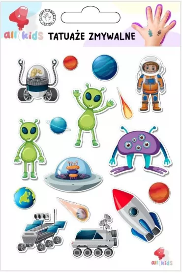 Tatua�e zmywalne dla dzieci Kosmos All4Kids