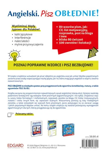 Angielski. Pisz ob��dnie! - Marcin Frankiewicz, Katarzyna Oliwia  Pi�tek