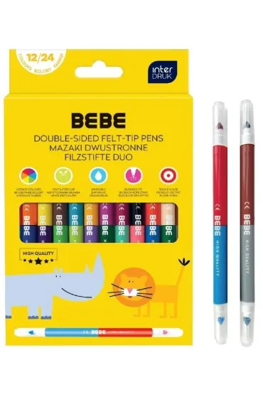 Interdruk Mazaki dwustronne Bebe Kids 24 kolory