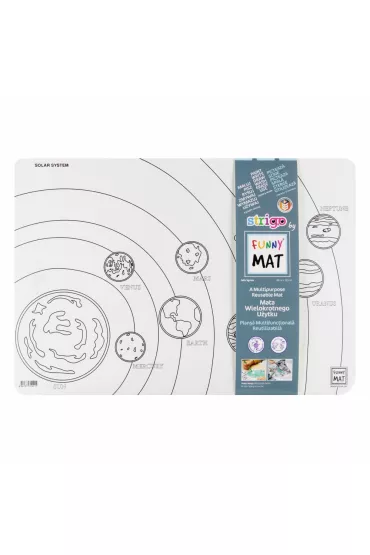 Funny Mat White - Uk�ad S�oneczny. Mata do kolorowania wielokrotnego u�ytku Strigo