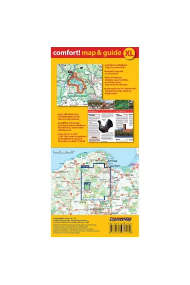 comfort!map&guide XL Bory Tucholskie, Kaszuby, Kociewie 2w1 1:165 000