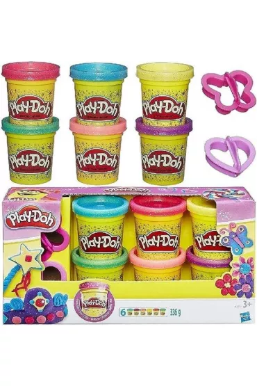 Ciastolina tuby 6-pak z konfetti B3423 /4 Hasbro