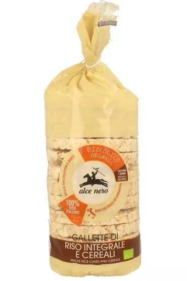 Alce Nero Wafle ryowe penoziarniste z 4 ziarnami 100 g Bio