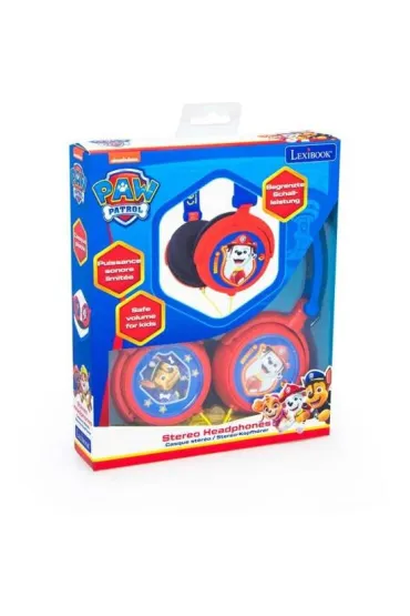 Sk�adane s�uchawki przewodowe stereo Psi Patrol z g�o�no�ci� bezpieczn� dla dzieci Lexibook HP015PA