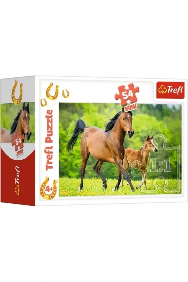 Puzzle 54el Mini wiat koni 19724, 19725, 19726, 19727 (54193) Trefl