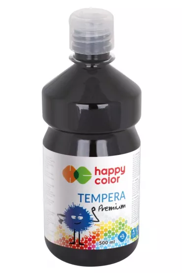 Happy Color Farba tempera Premium czarna 500 ml