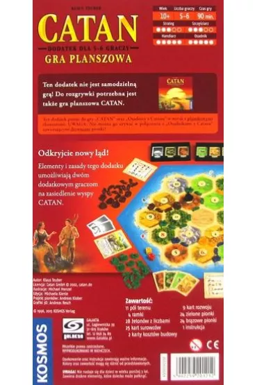 Catan: Dodatek dla 5-6 graczy (eko) Galakta - Klaus Teuber