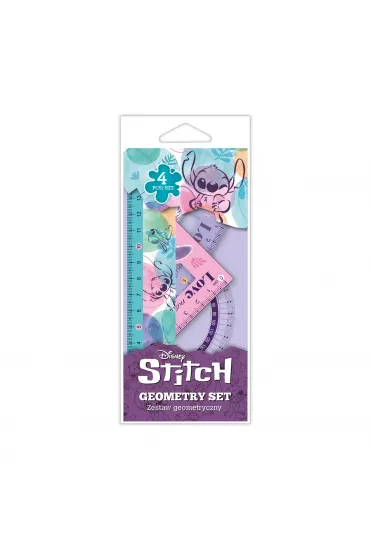 CoolPack Zestaw szkolny geometryczny 4 el. Stitch Pastel