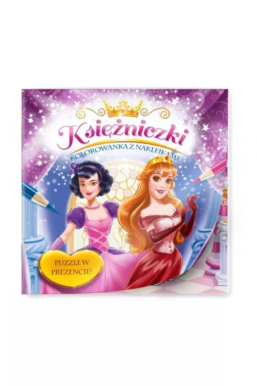 Ksi�niczki. Kolorowanka z naklejkami