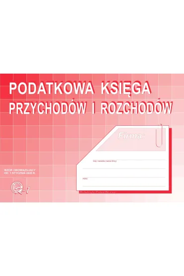 Druk Podatkowa ksi�ga przychod�w i rozchod�w A4 MICHALCZYK I PROKOP K-1