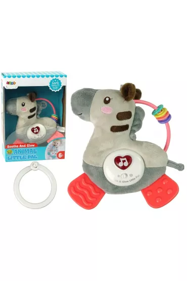 Interaktywna zebra edu d�wi�k, gryzak, grzechotka LeanToys