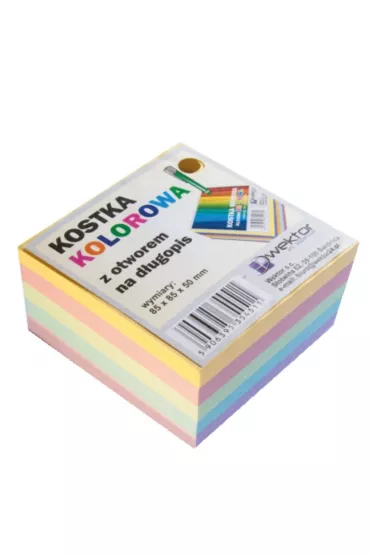 Wektor Kostka klejona, otw�r na d�ugopis 85x85 mm, 5cm