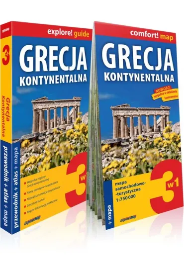 Grecja kontynentalna Explore! guide. 3 w 1: przewodnik atlas mapa - Piotr Jab�o�ski