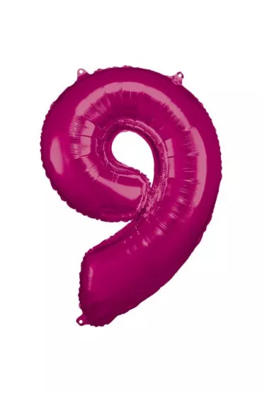 Amscan Balon foliowy cyfra 9 r�owa 60x86cm