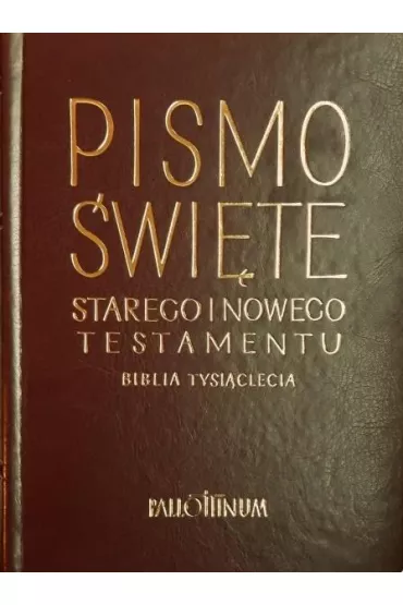 Biblia Tysi�clecia - sk�rzana, panigatory, z�ocona