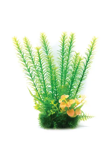AquaNatura Ro�lina, do dekoracji akwarium, ��ta, plastikowa, 28 cm, d�ugie �odygi i drobne li�cie