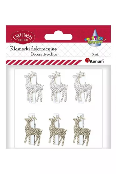 Titanum Klamerki dekoracyjne Renifer 6 szt.