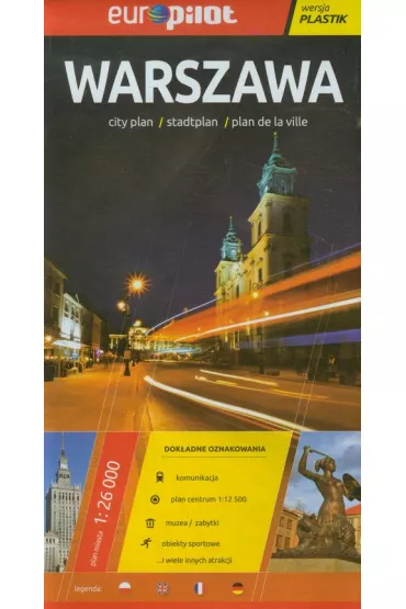Warszawa. Foliowany plan miasta w skali 1:26 000