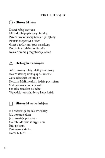 8-elementowe historyjki obrazkowe