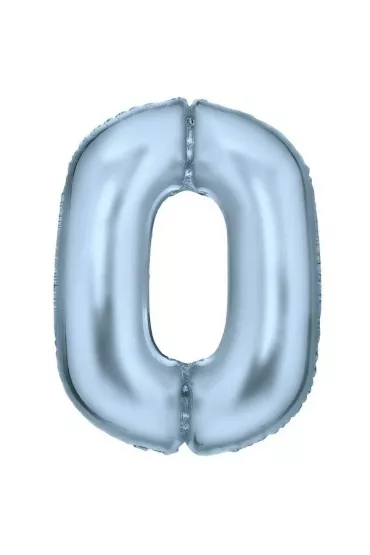 Amscan Balon foliowy cyfra 0 pastelowa niebieska 86cm