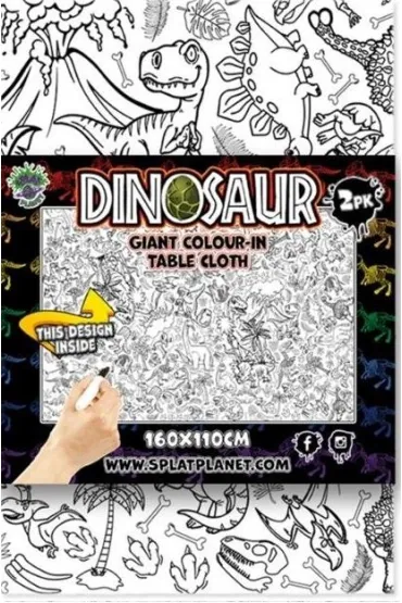Panta Plast Obrus do pomalowania Dinozaury 2 szt.