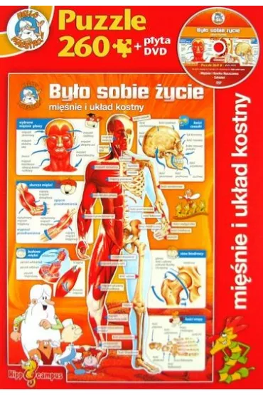 Puzzle By�o sobie �ycie Mi�nie i uk�ad kostny + DVD Hippocampus