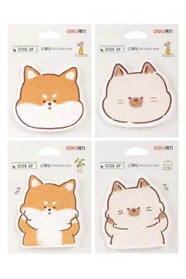 Deli Notes samoprzylepny piesek shiba 30 kartek mix wzor�w