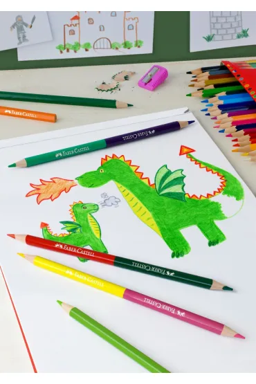 Faber-Castell Kredki o��wkowe + 3 kredki dwustronne 24 kolor�w 12 szt.