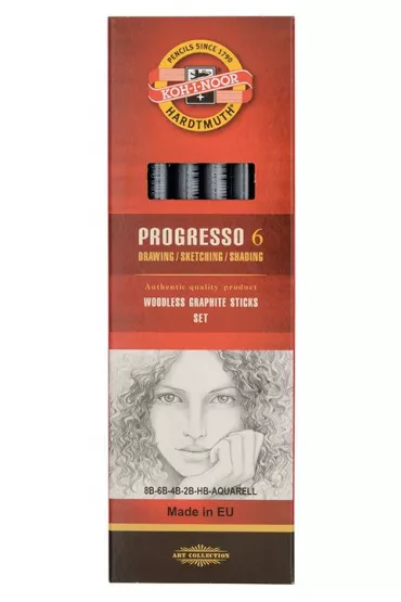 Koh-I-Noor O��wki grafitowe Progresso Aquarell 6 szt.