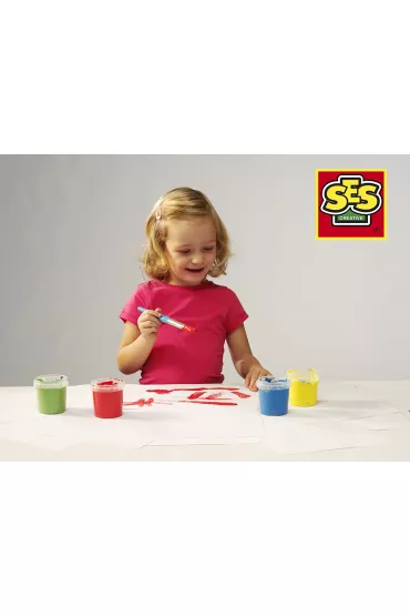Ses Creative Farby do malowania palcami 4 kolory