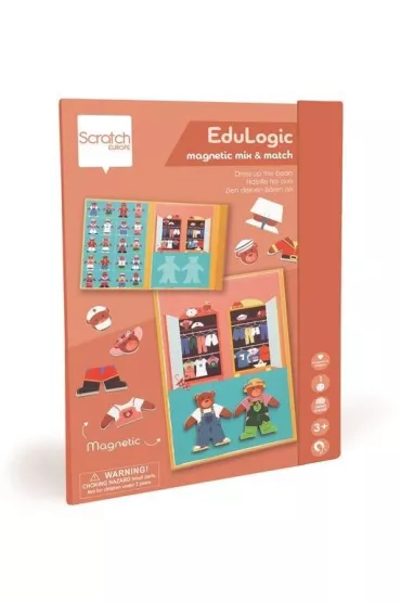 Puzzle Uk�adanka magnetyczna kszta�ty i kolory Ubierz mi� Scratch
