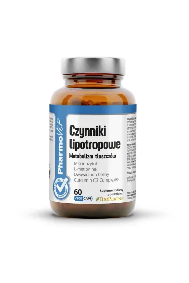 Pharmovit Kapsu�ki na metabolizm t�uszcz�w (czynniki lipotropowe) Suplement diety 60 szt.