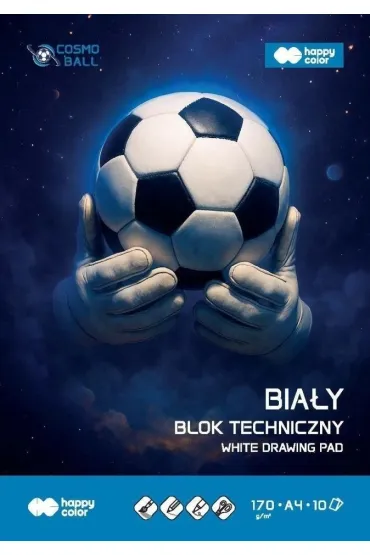 Blok techniczny bia�y A4/10K 170g HAPPY COLOR