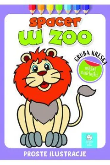 Spacer w zoo. Gruba kreska