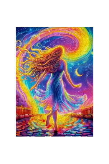 Puzzle 1000 �cie�ka ulubionych kolor�w Enjoy