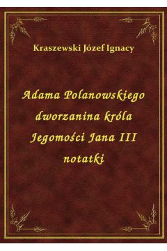 eBook Adama Polanowskiego dworzanina krla Jegomoci Jana III notatki epub