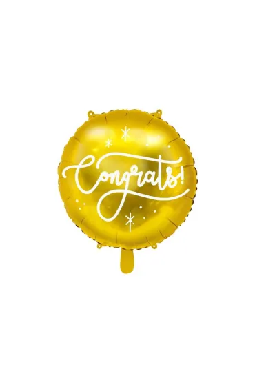PartyDeco Balon foliowy Congrats! z�oty 45cm
