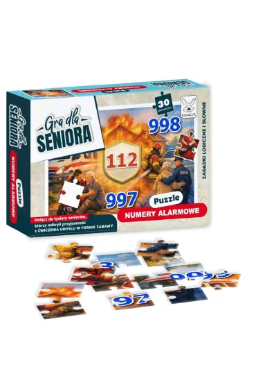 GRA DLA SENIORA PUZZLE NUMERY ALARMOWE Kangur