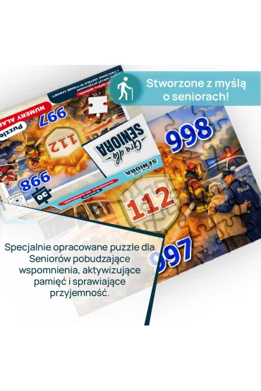 GRA DLA SENIORA PUZZLE NUMERY ALARMOWE Kangur