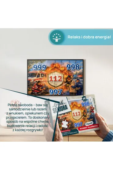GRA DLA SENIORA PUZZLE NUMERY ALARMOWE Kangur