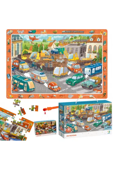 Puzzle obserwacyjne 80 el. Na drodze Dodo
