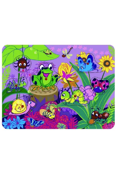 Puzzle drewniane 9 elem pinezki W trawie 1583352 Brimarex